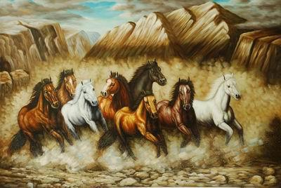 unknow artist Horses 039 China oil painting art